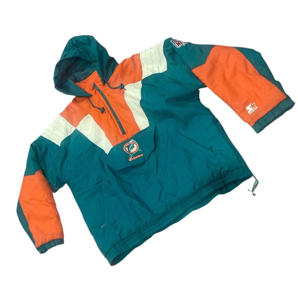 VTG  90s Miami Dolphins Starter Pro Line puffer jacket Size Large
